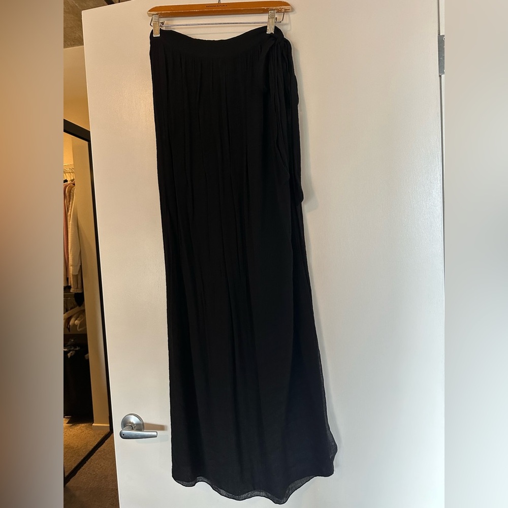 SHEIN Black Maxi COVER UP wrap skirt